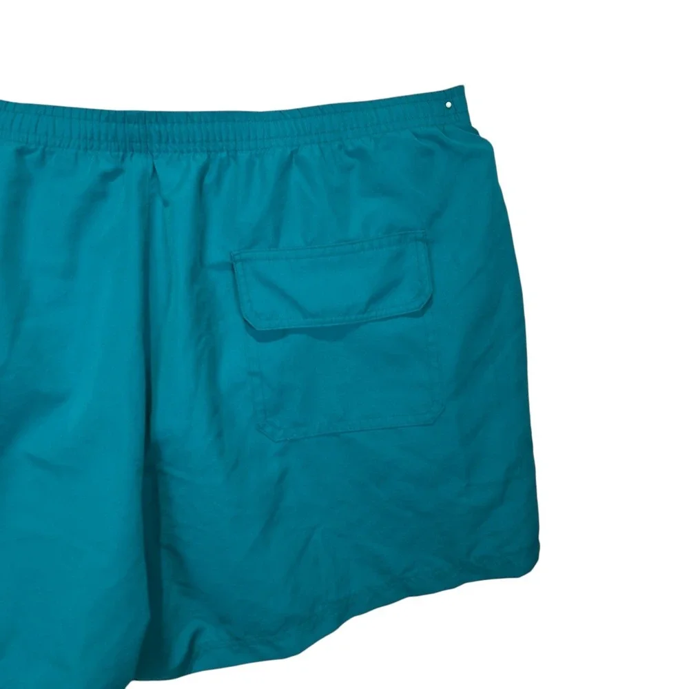 Vintage HEAD Swim Trunks Teal XL Nylon Retro 90s Shorts 3.5 Inseam Lined Pockets